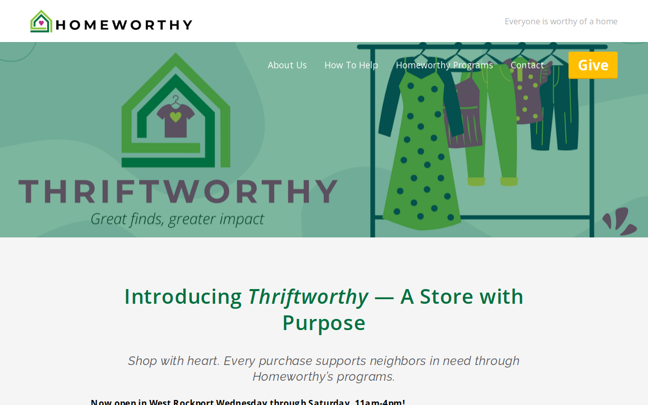 Thriftworthy website preview