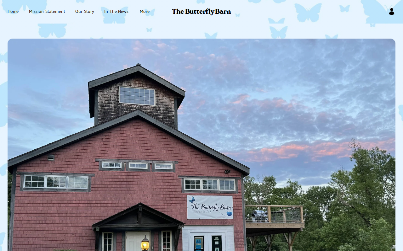The Butterfly Barn website preview