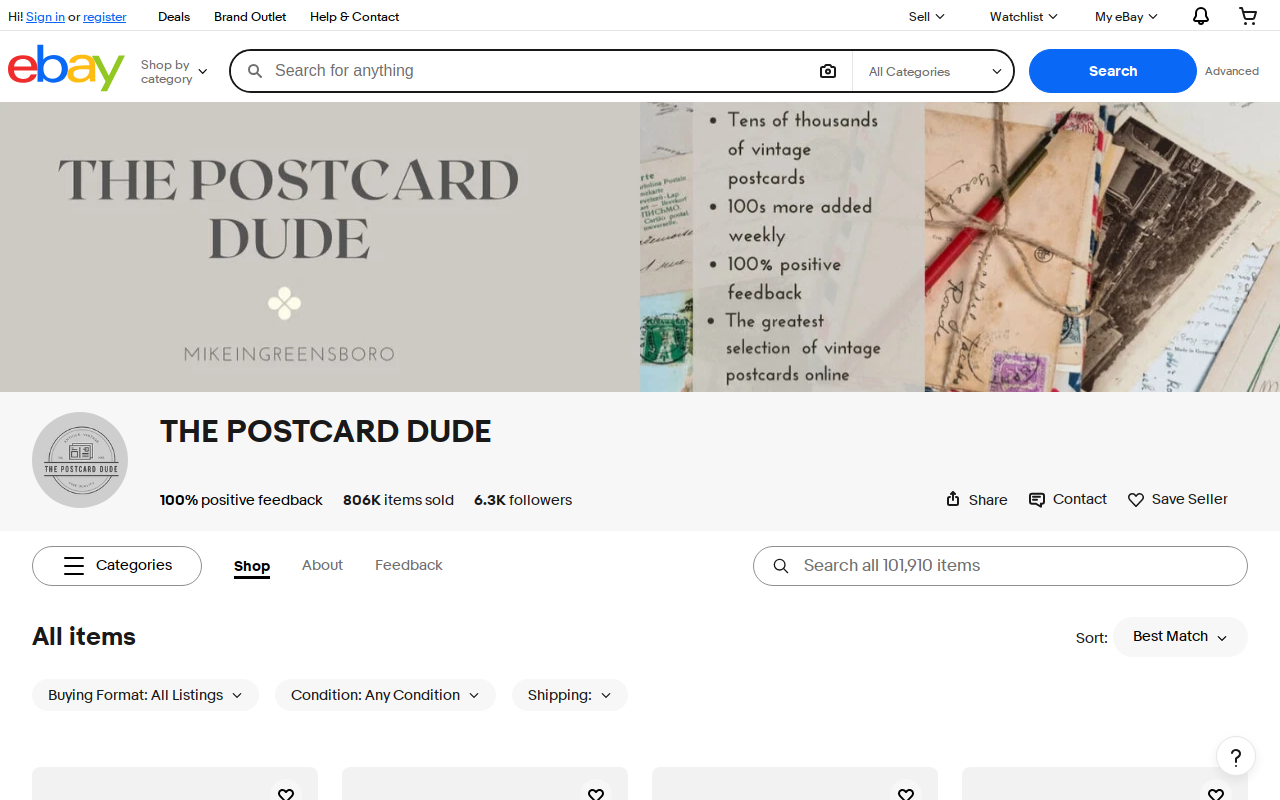 The Postcard Dude website preview