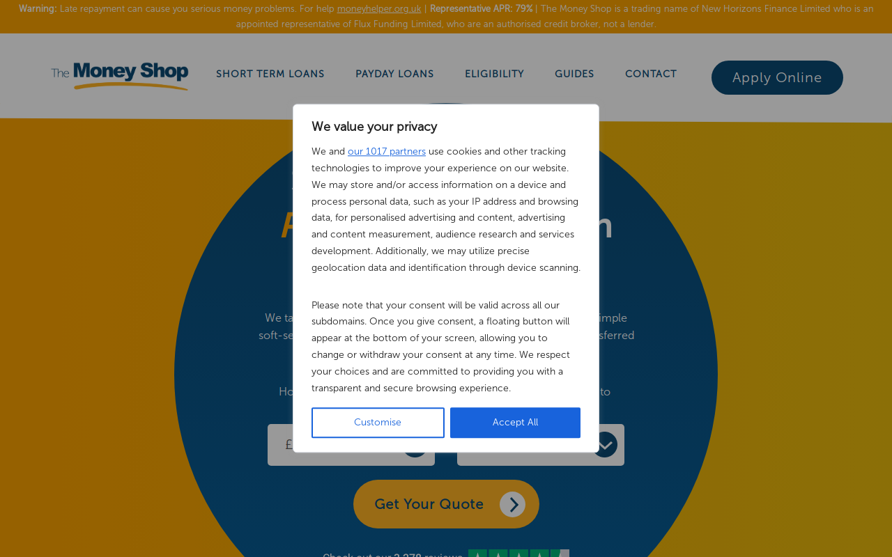 The Money Shop website preview