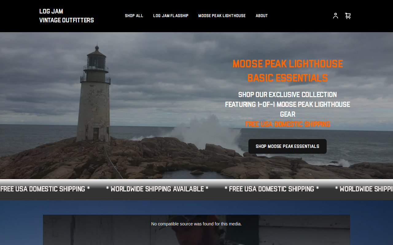 Log Jam Vintage website preview