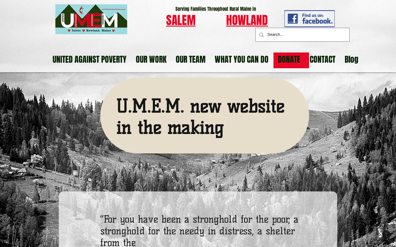 United Methodist Economic Ministry Howland Thrift Store website preview
