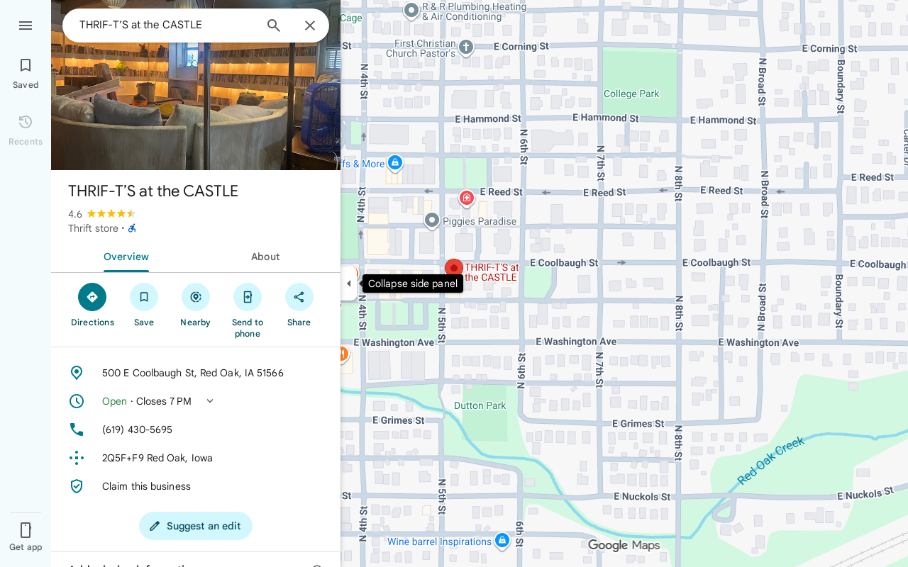 THRIF-T’S at the CASTLE website preview