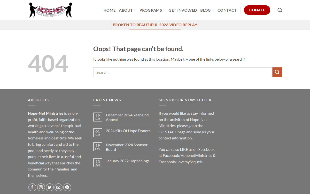 Sequels Thrift Store website preview