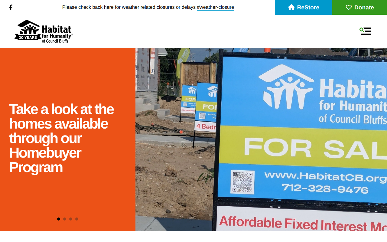 Habitat for Humanity Council Bluffs ReStore website preview