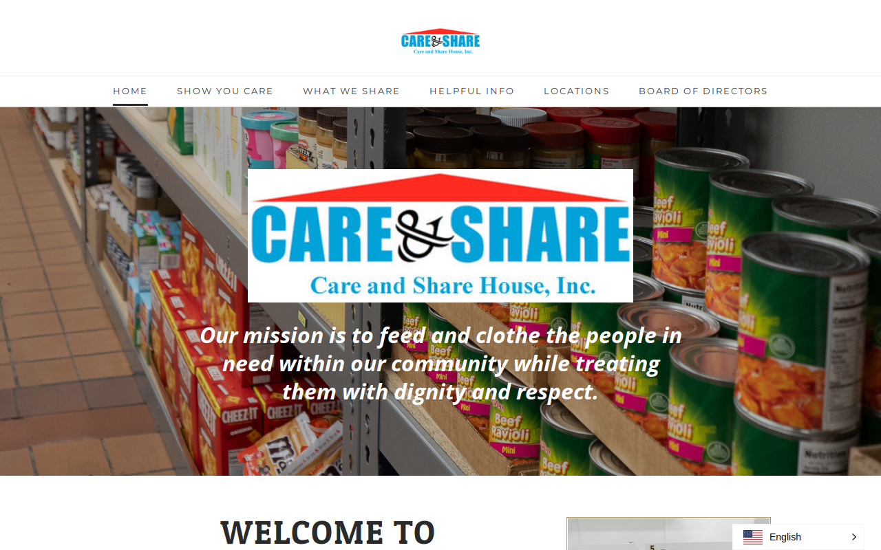 Care & Share House website preview