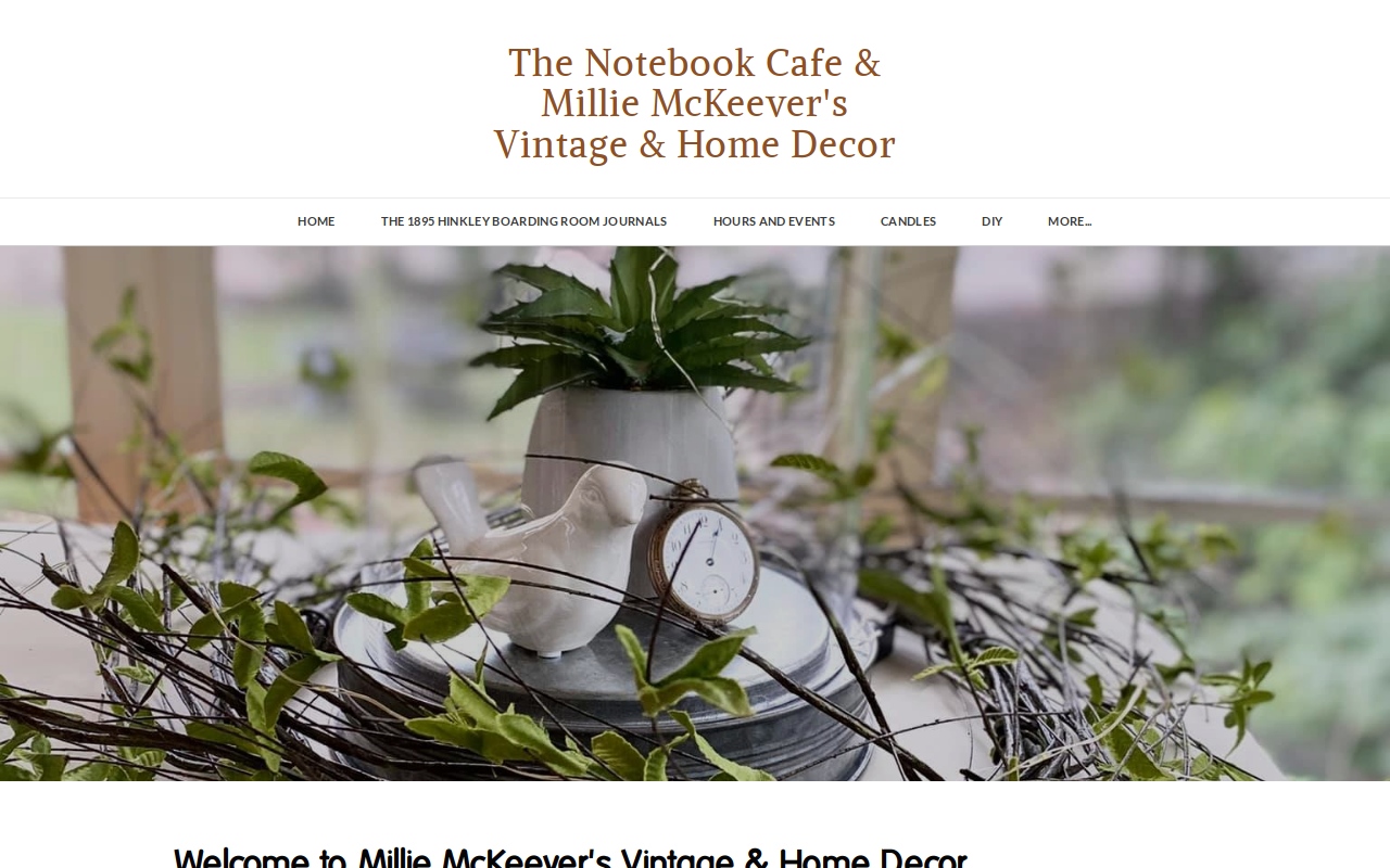 Millie McKeever's Vintage and Home Decor website preview