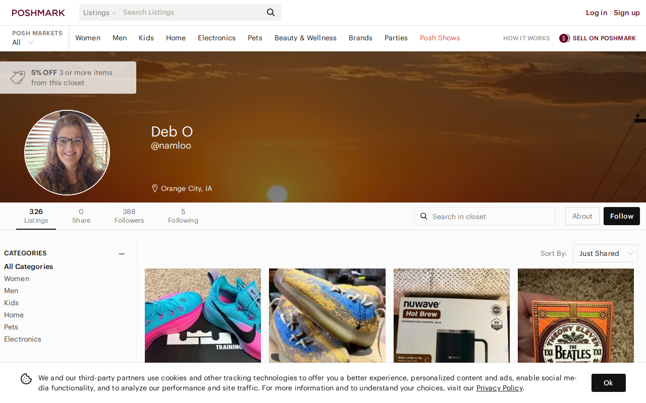O Thrifty Finds website preview