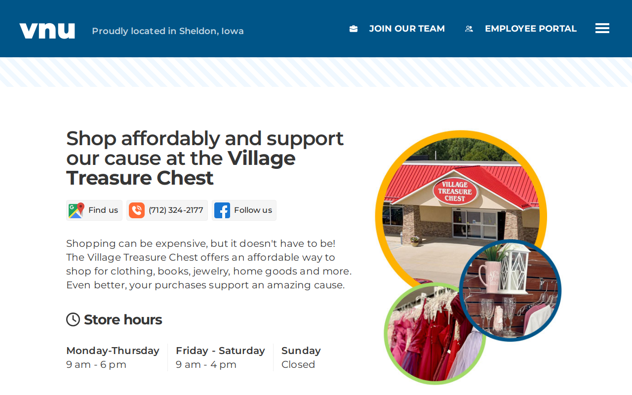 Village Treasure Chest website preview