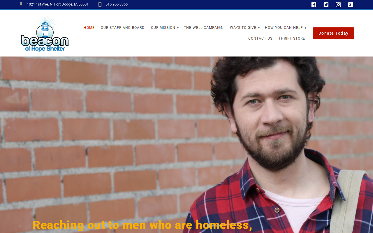 Second Chance Thrift Store website preview