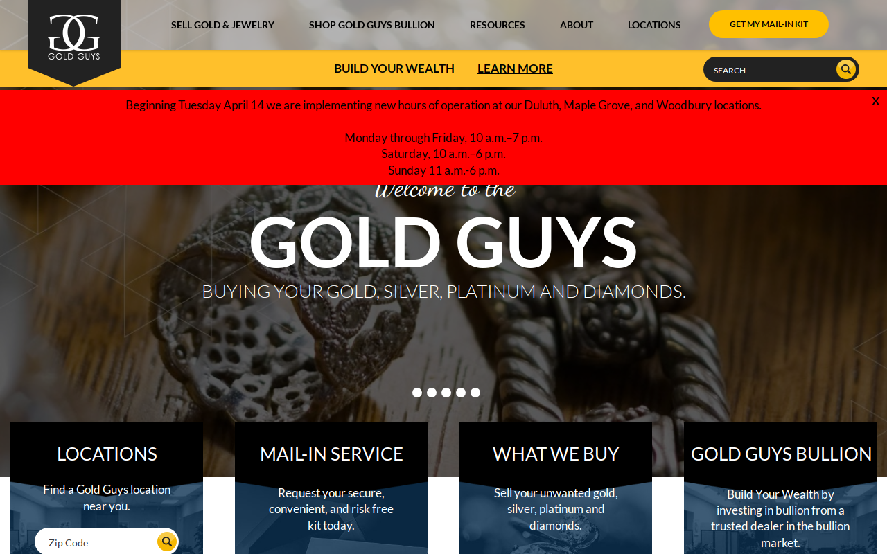 Gold Guys website preview