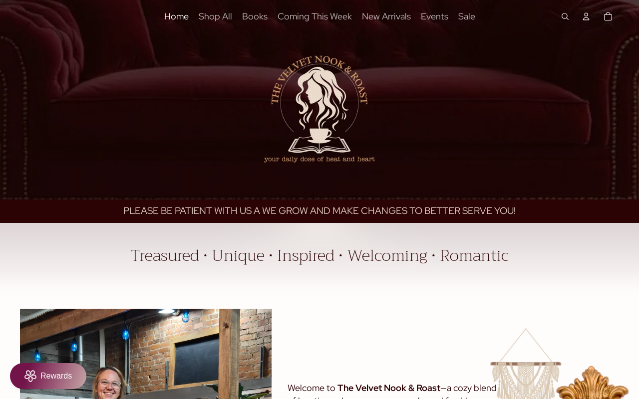 The Velvet Nook & Roast website preview