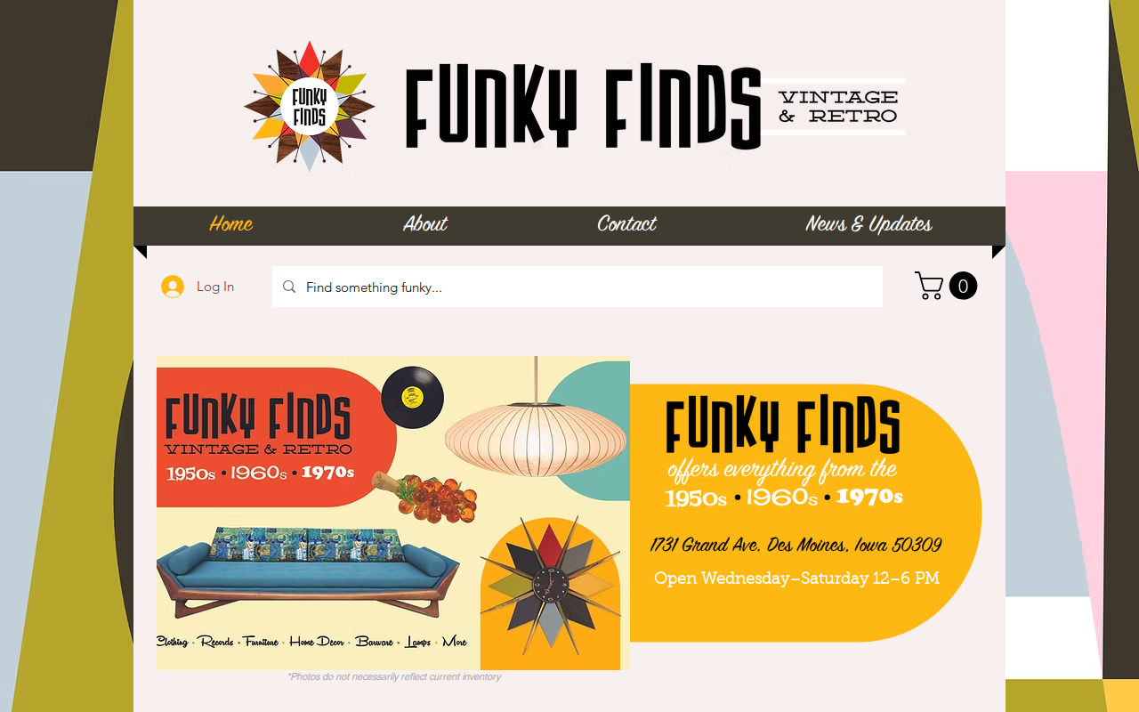 Funky Finds Vintage and Retro website preview