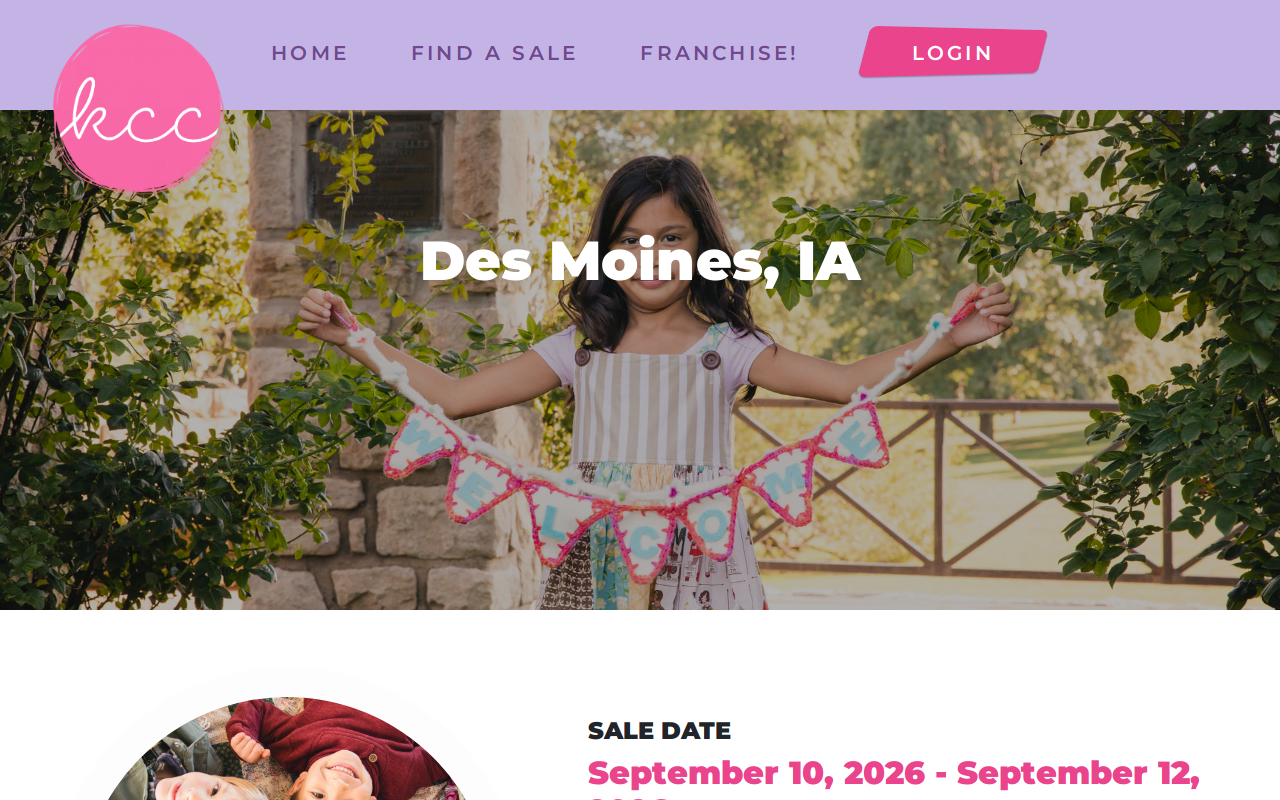 Kid's Closet Connection Des Moines, IA website preview