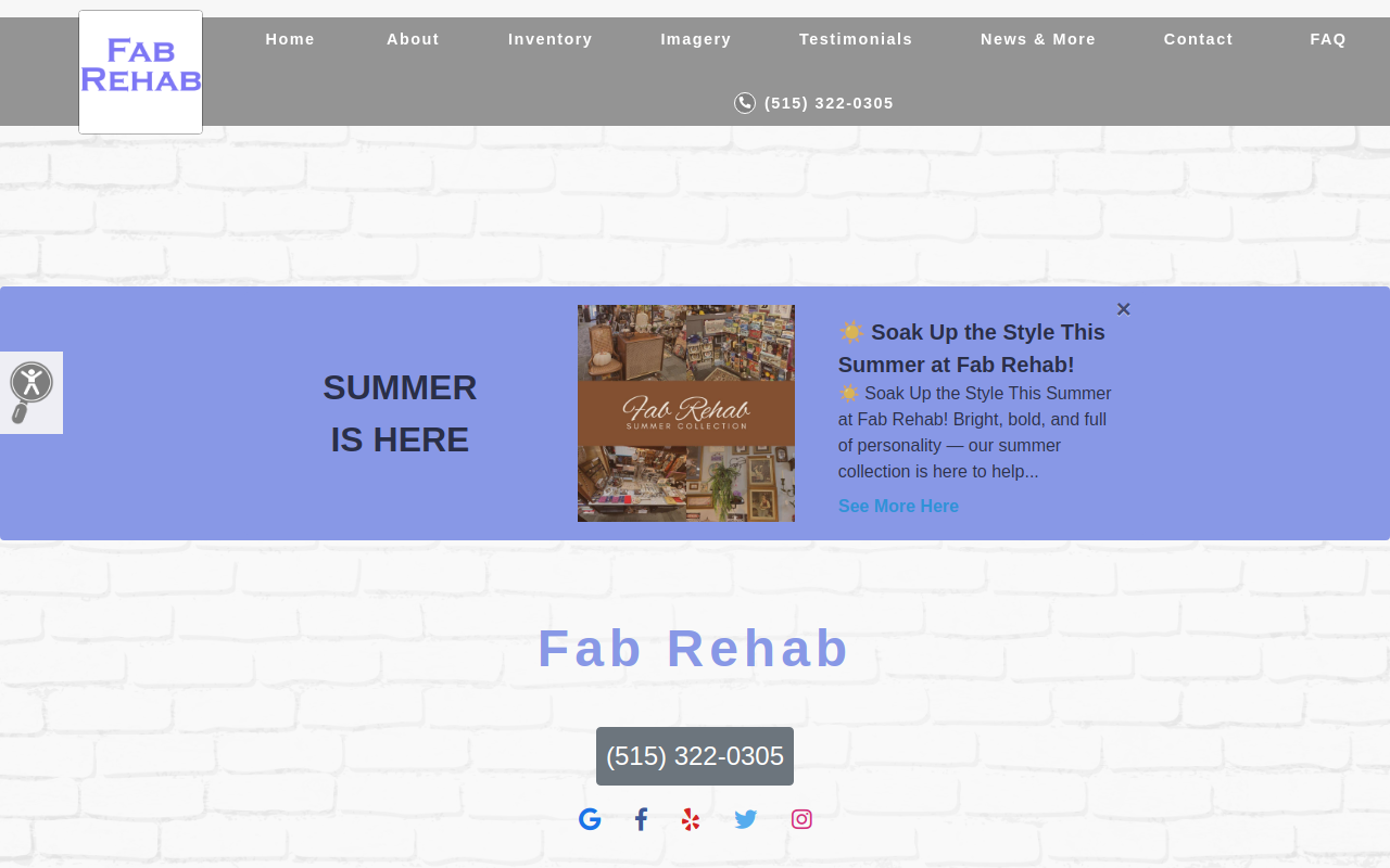 Fab Rehab website preview