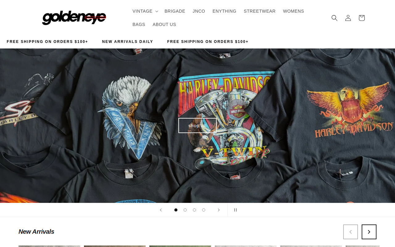 Goldeneye Curations website preview