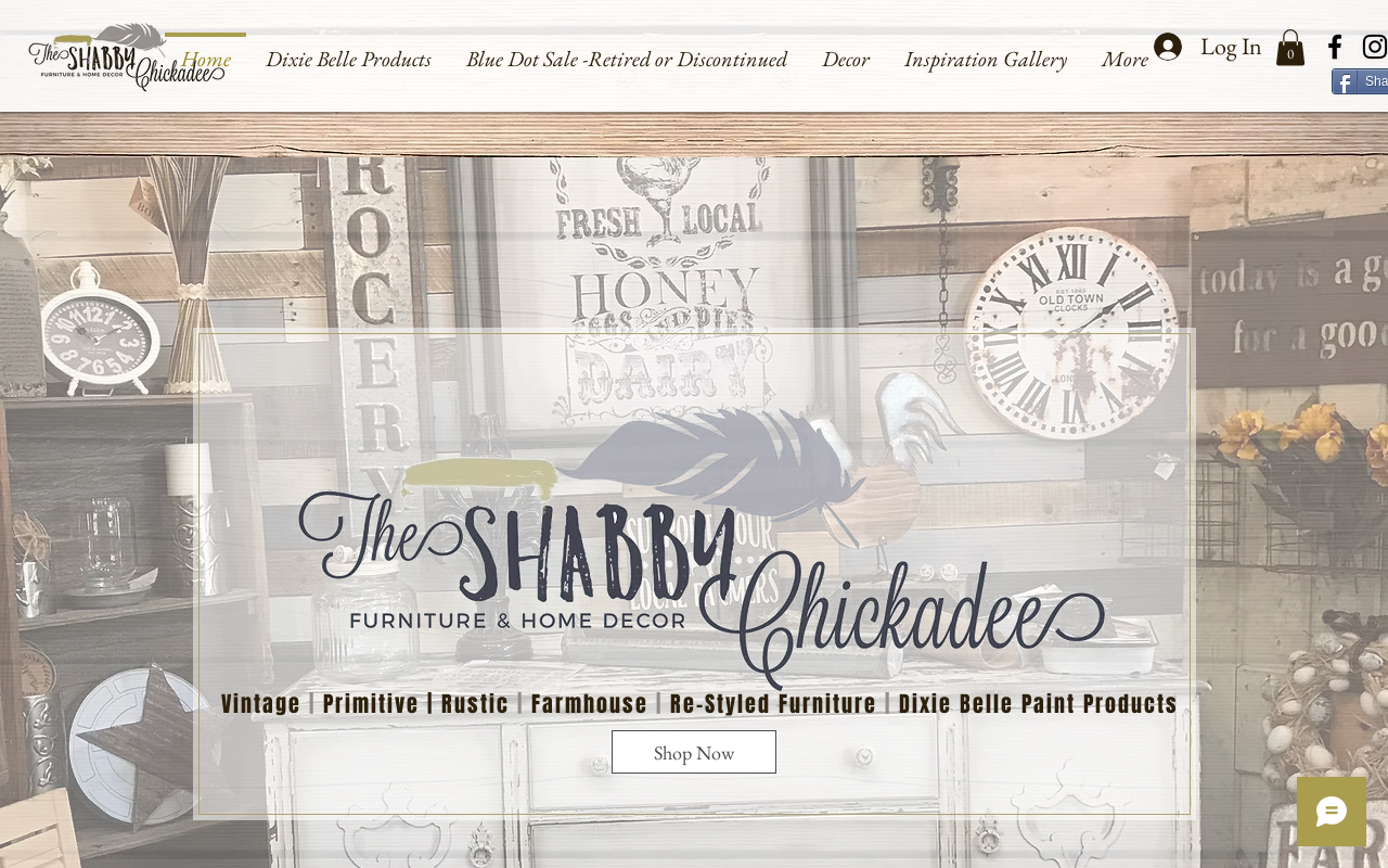 The Shabby Chickadee website preview