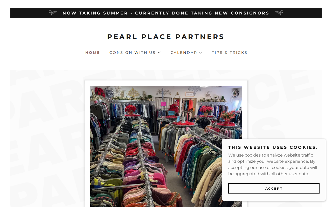 Pearl Place Consignment website preview