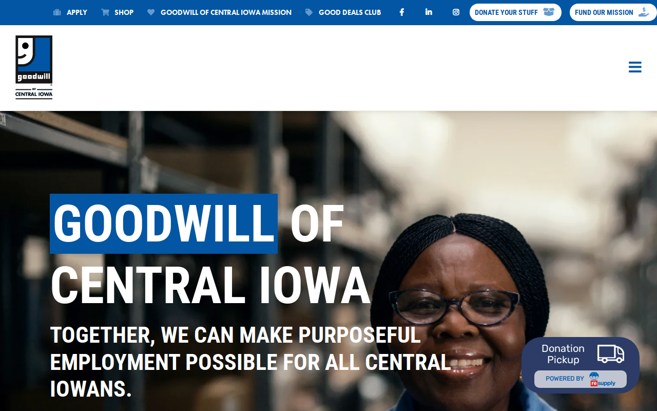 Goodwill of Central Iowa - Ankeny 1 website preview