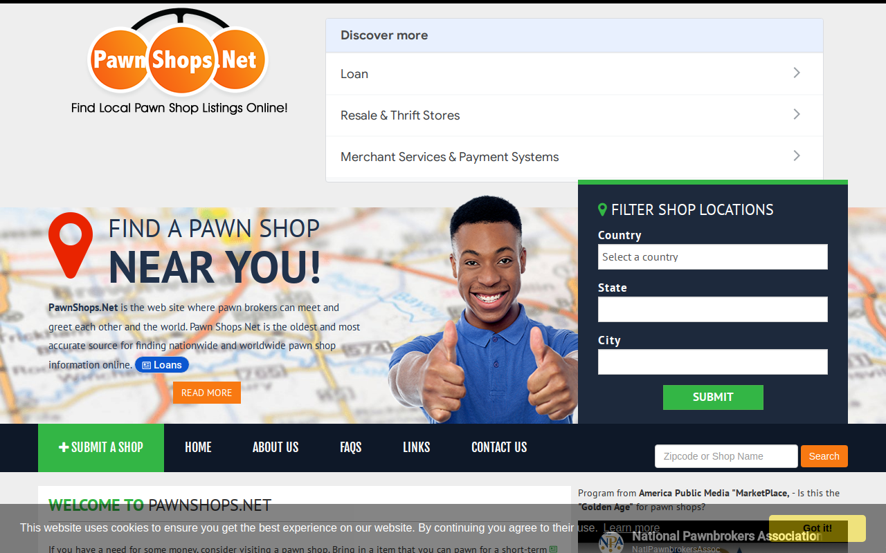 Kwik Cash Pawn Kings website preview