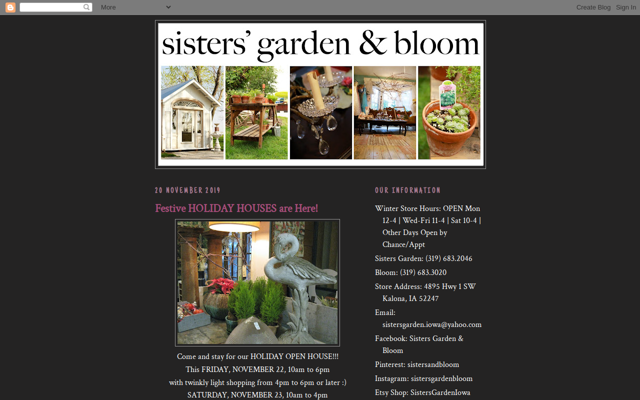 Sisters Garden website preview