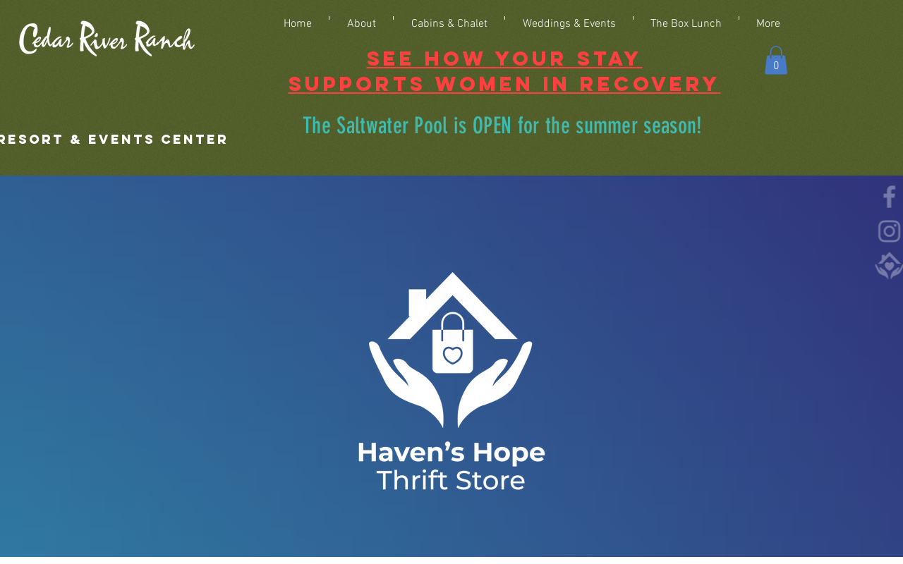 Haven's Hope Thrift Store website preview