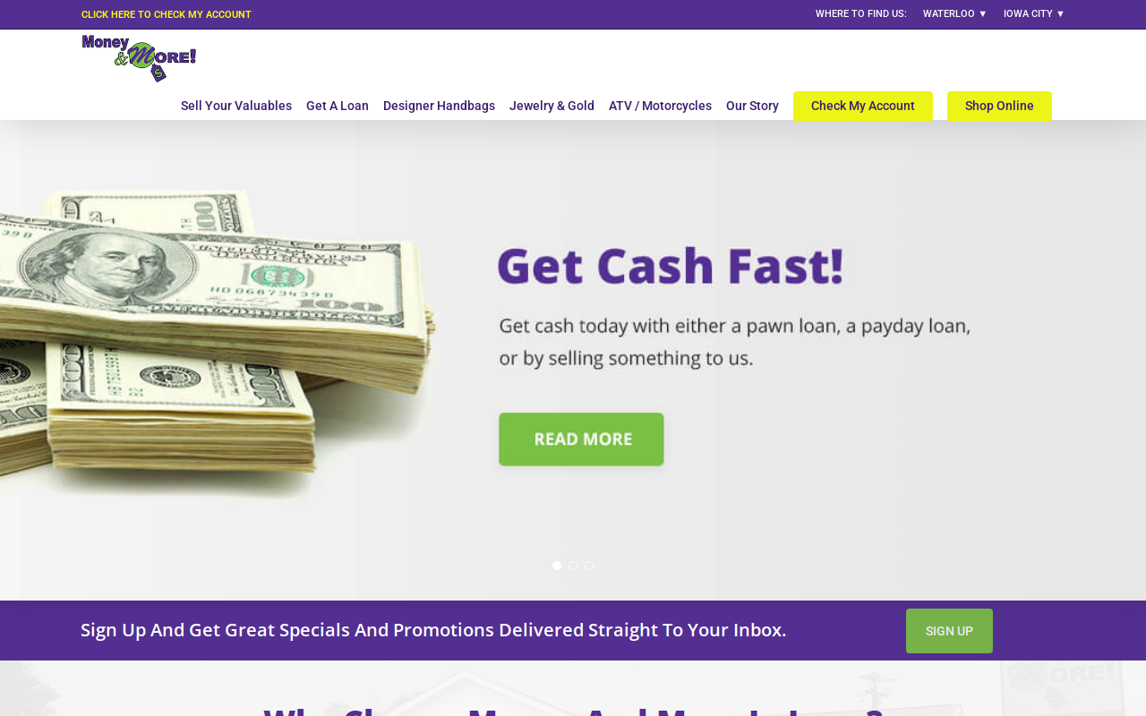 Money & More website preview