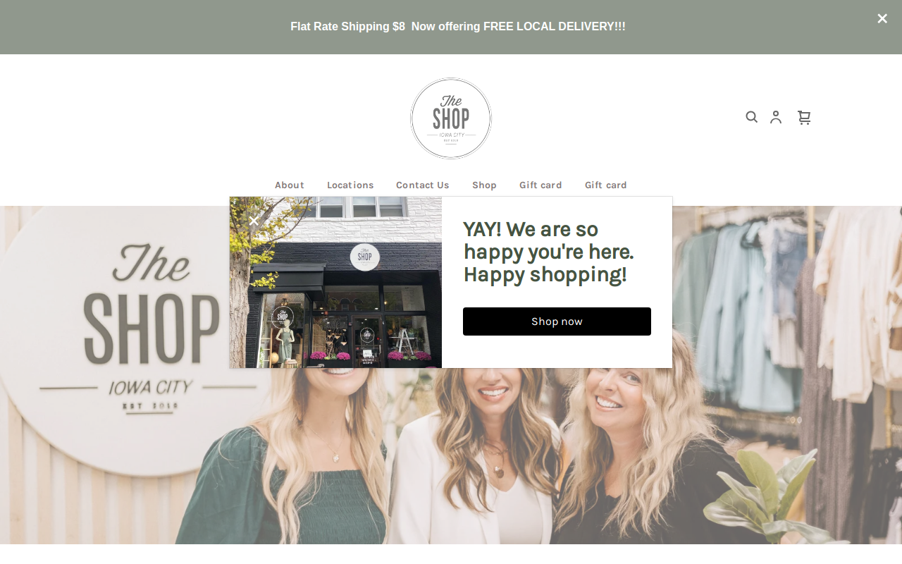 The Shop Iowa City website preview