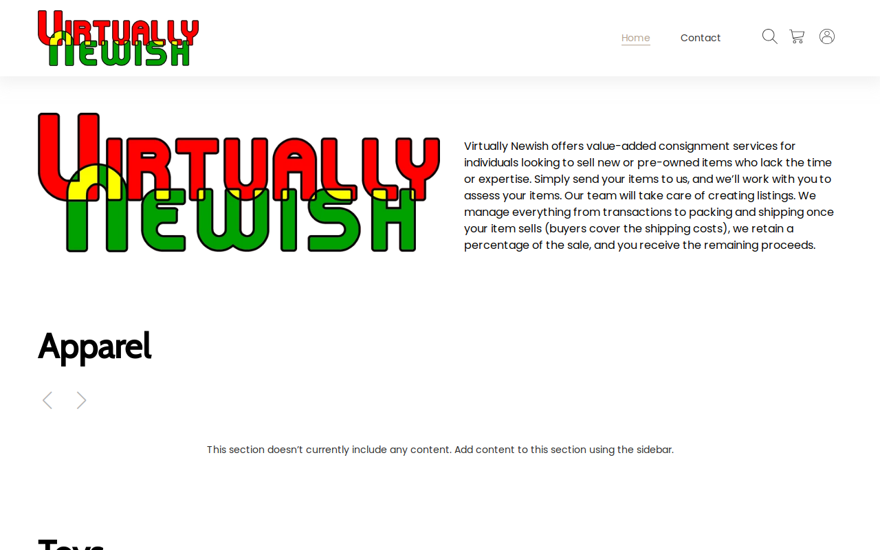 Virtually Newish website preview