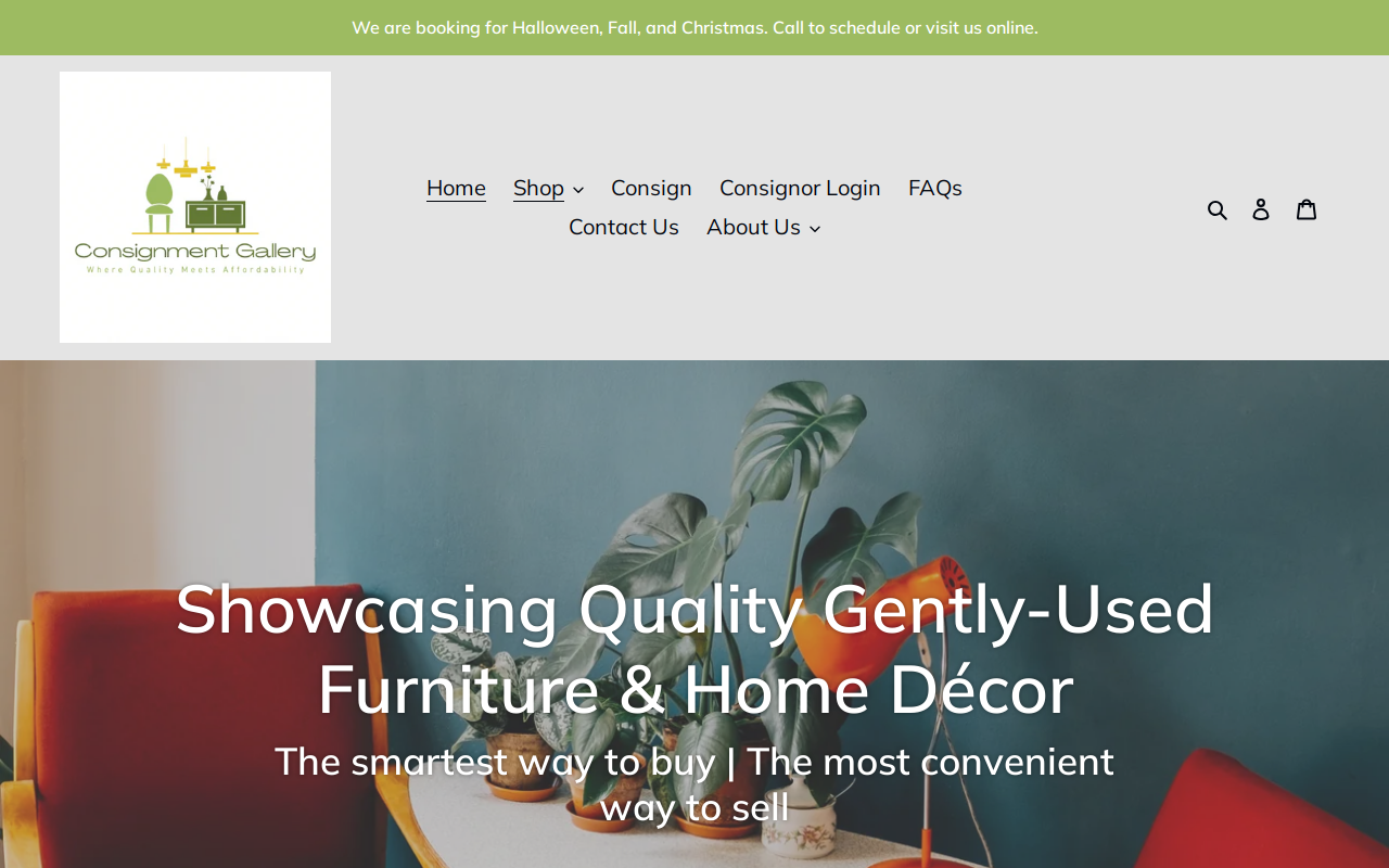 Consignment Gallery website preview