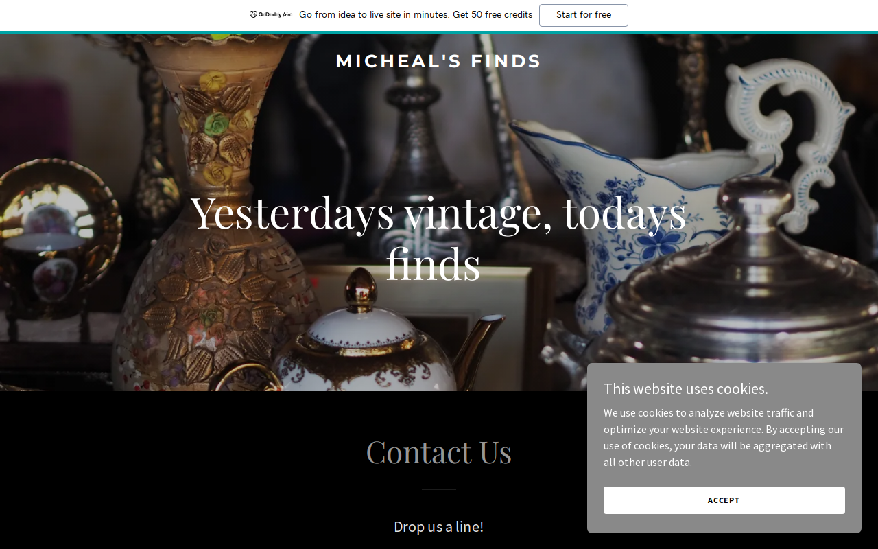 Micheal's Finds website preview