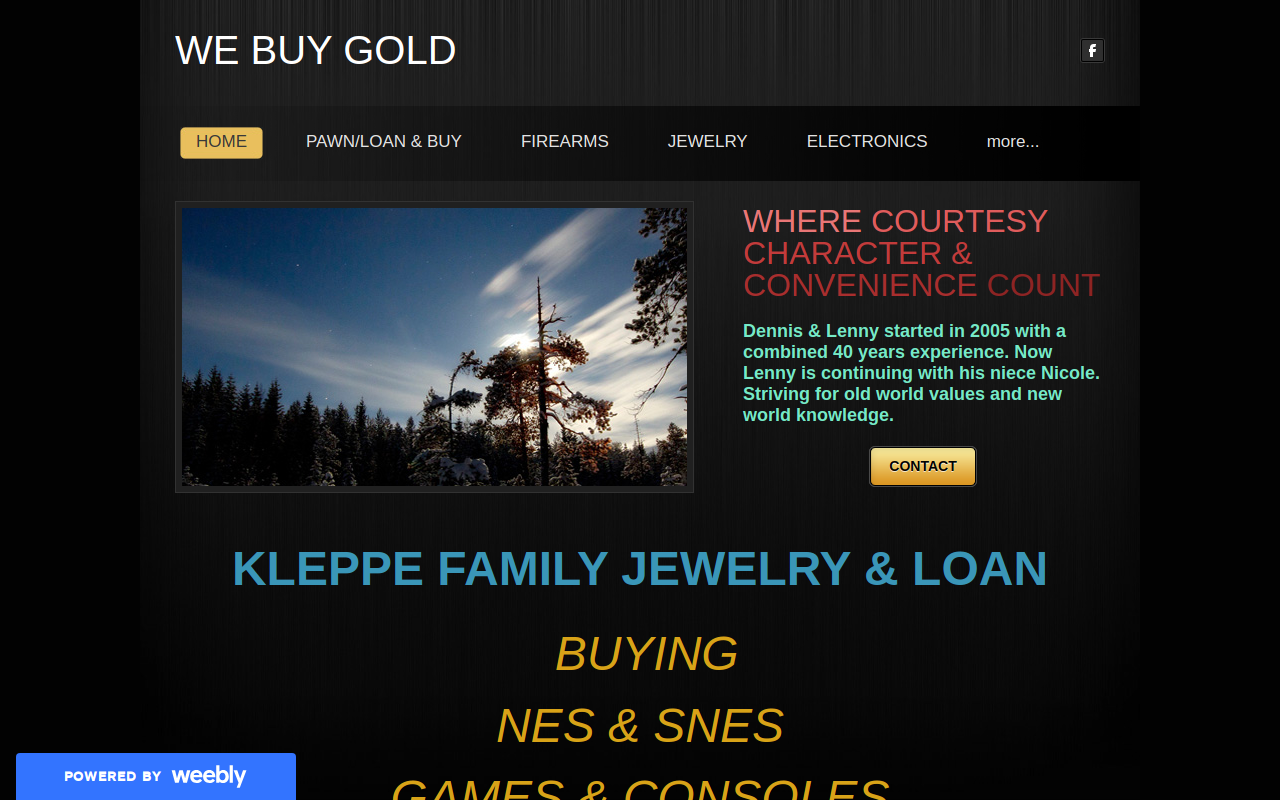 Kleppe Family Jewelry & Loan website preview