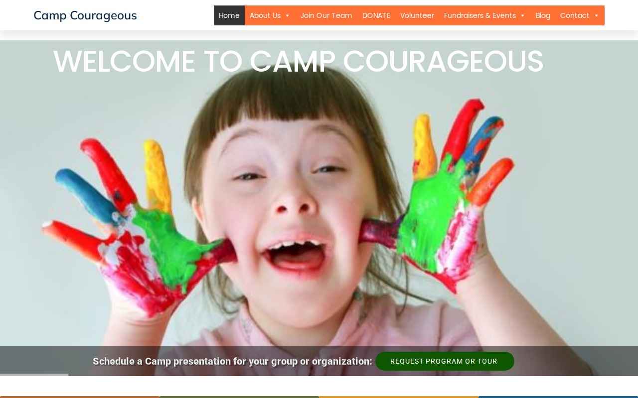 Camp Courageous Manchester Garage Sale website preview