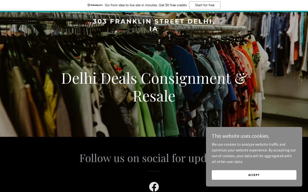 Delhi Deals Consignment & Resale website preview
