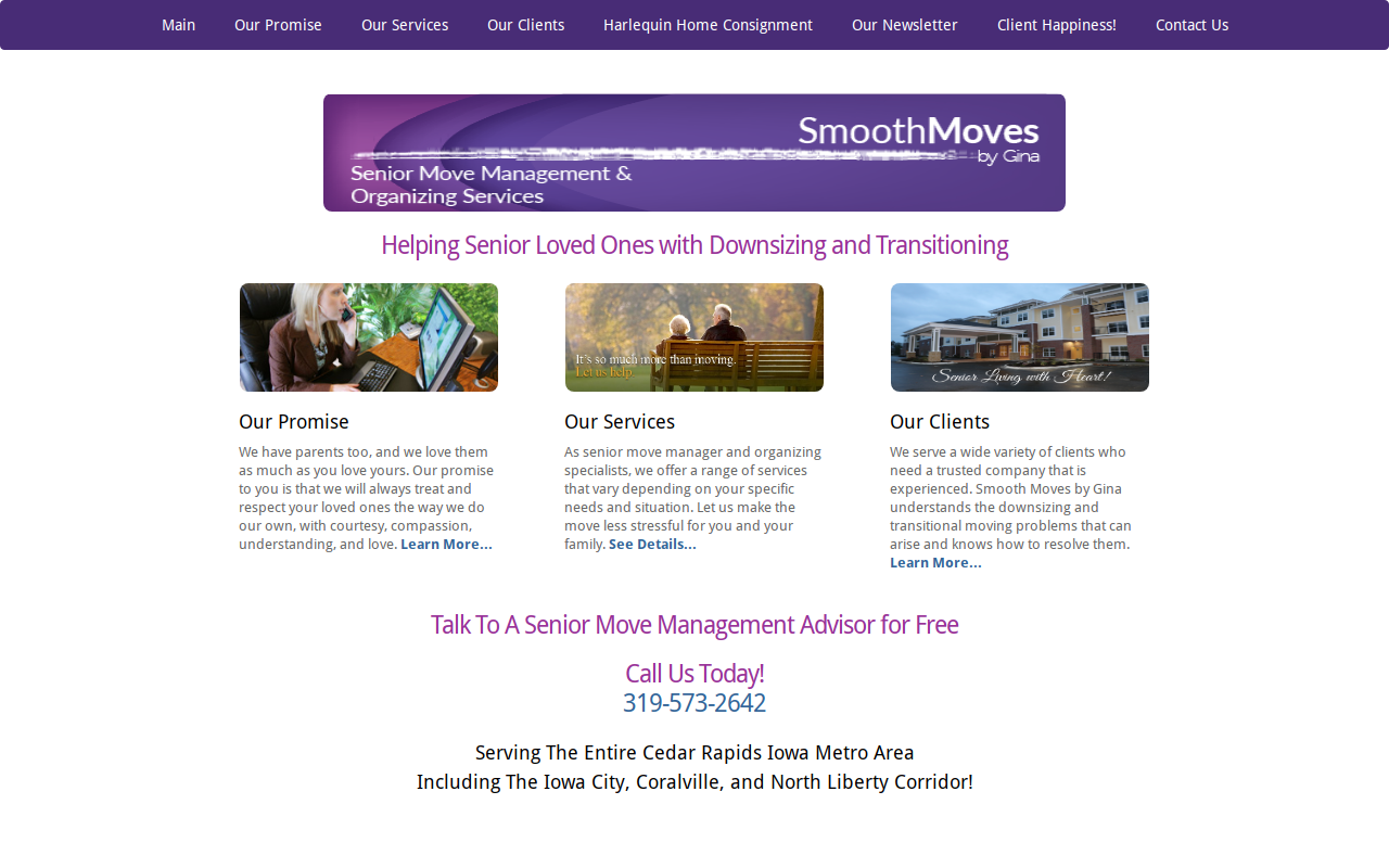 Harlequin Home Consignment and Antiques website preview