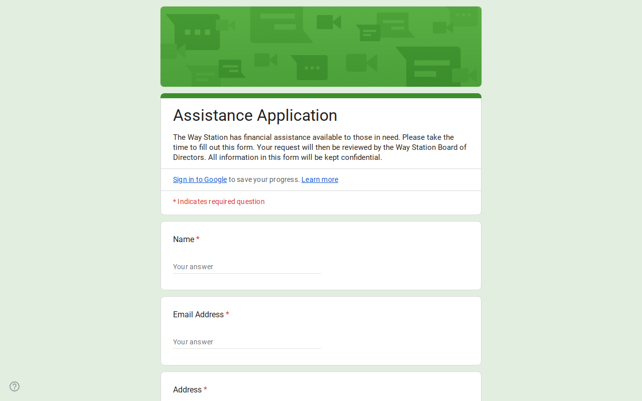 The Way Station website preview