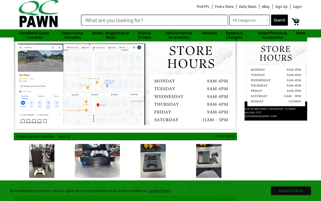 QC Pawn website preview