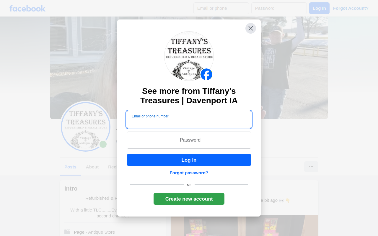 Tiffany's Treasures website preview