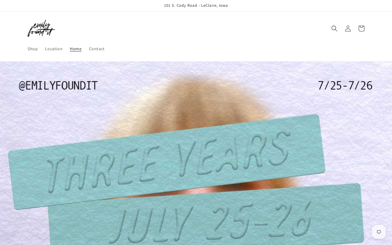 Emily Found It website preview