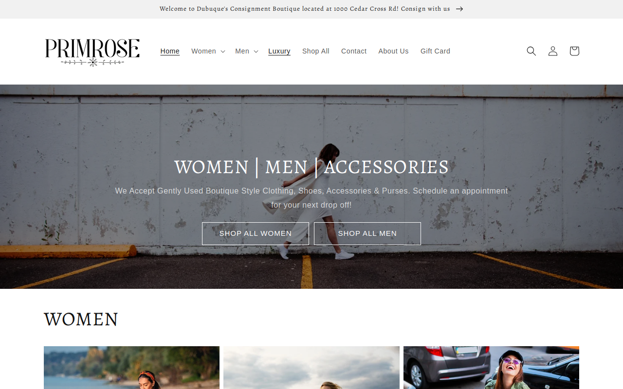 Primrose Dubuque website preview