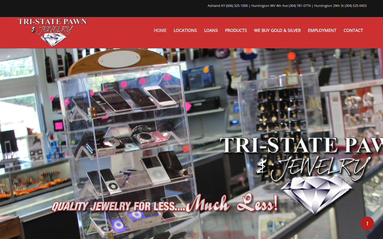 Tri-State Pawn and Jewelry website preview