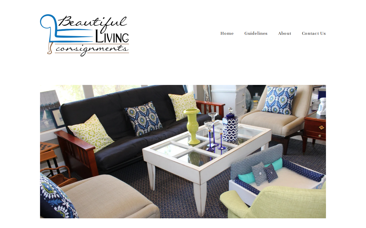 Beautiful Living Consignments website preview