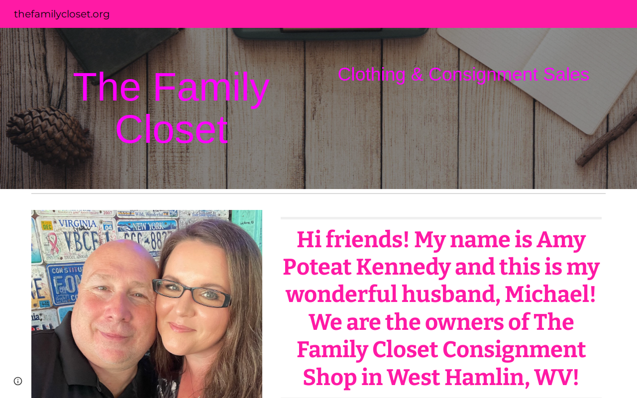 The Family Closet website preview