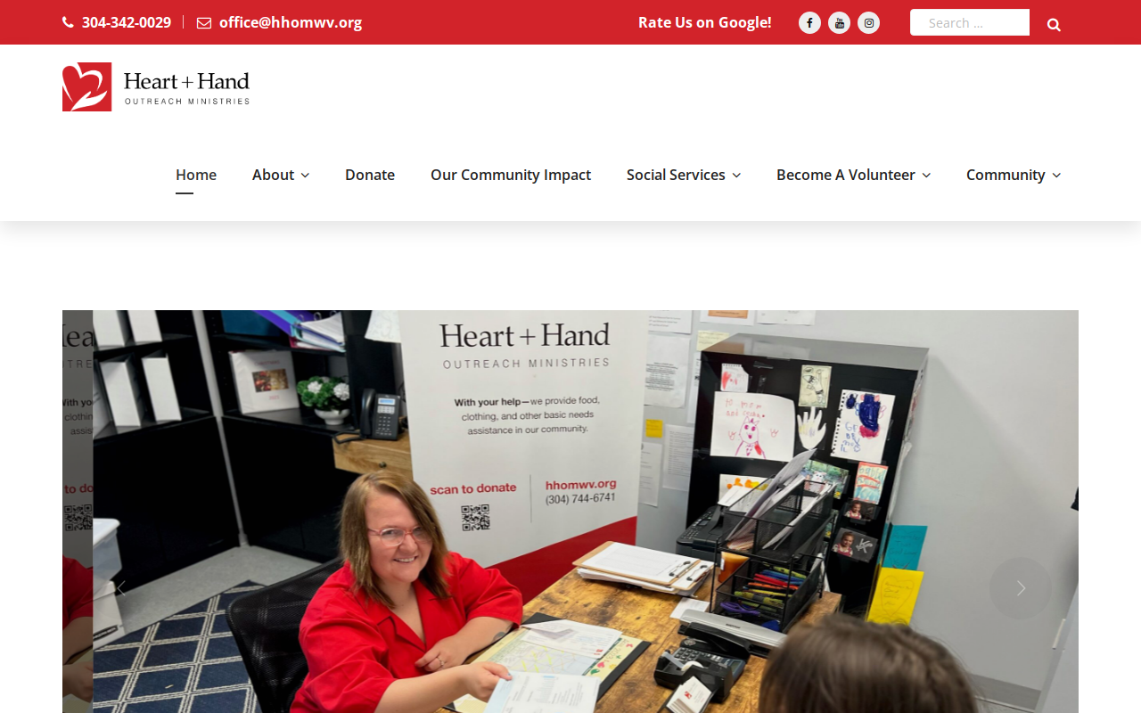 Heart and Hand Thrift Store website preview