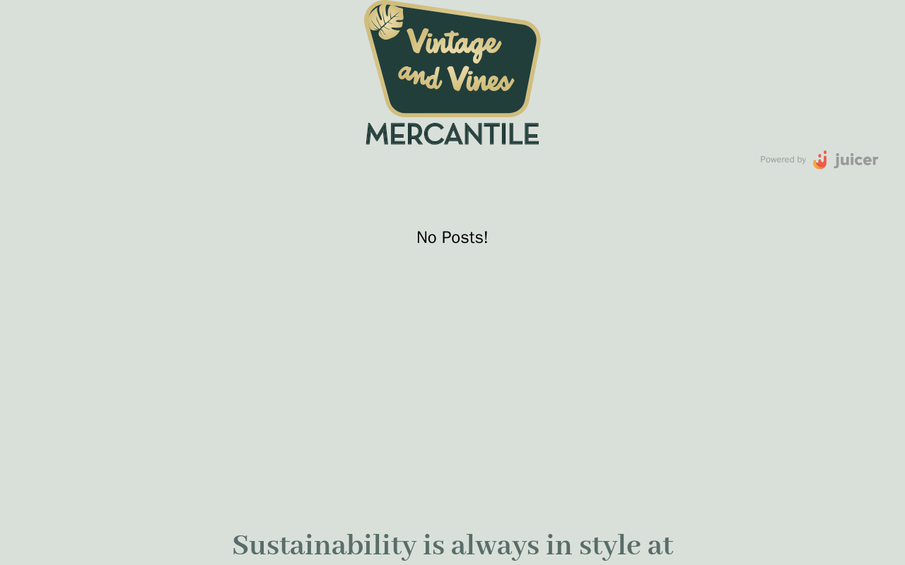 Vintage and Vines Mercantile website preview