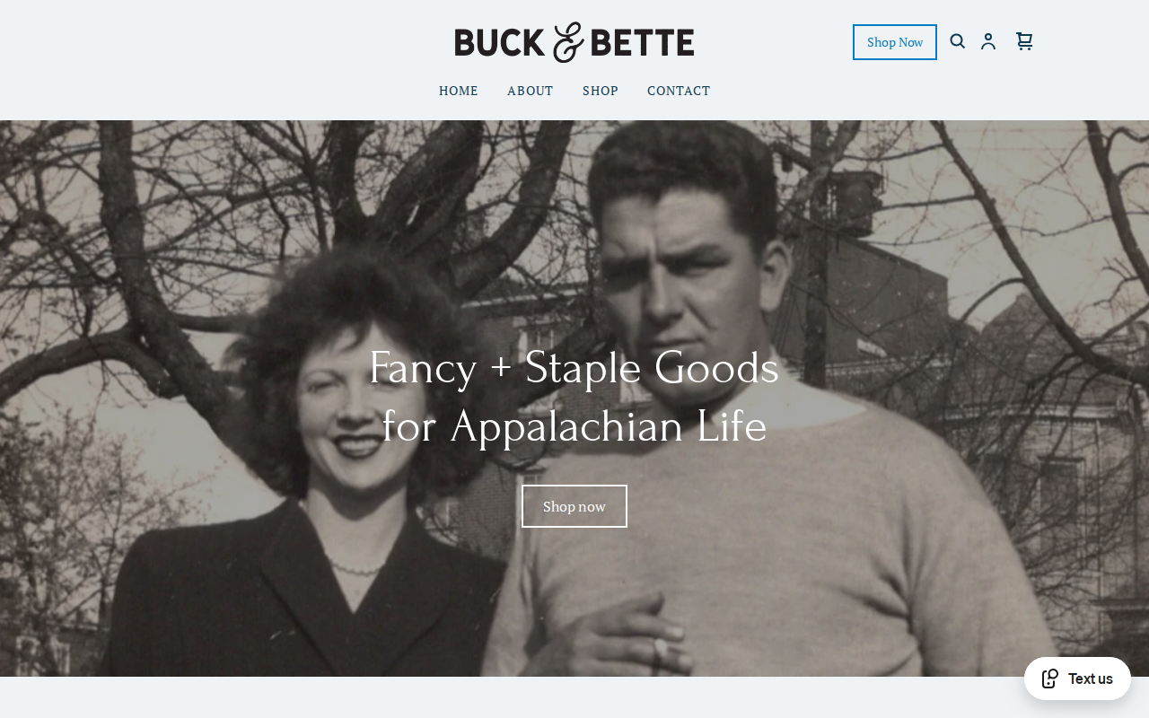 Buck & Bette website preview