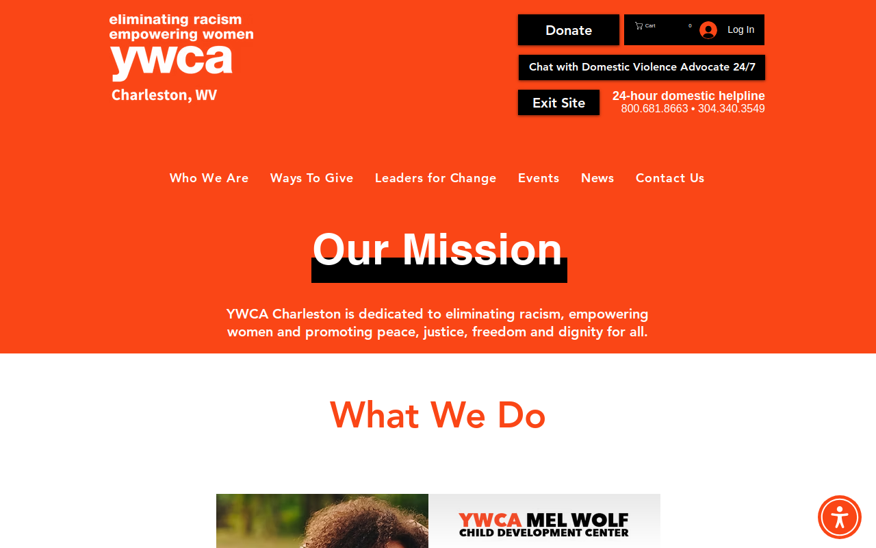 YWCA Past & Present website preview