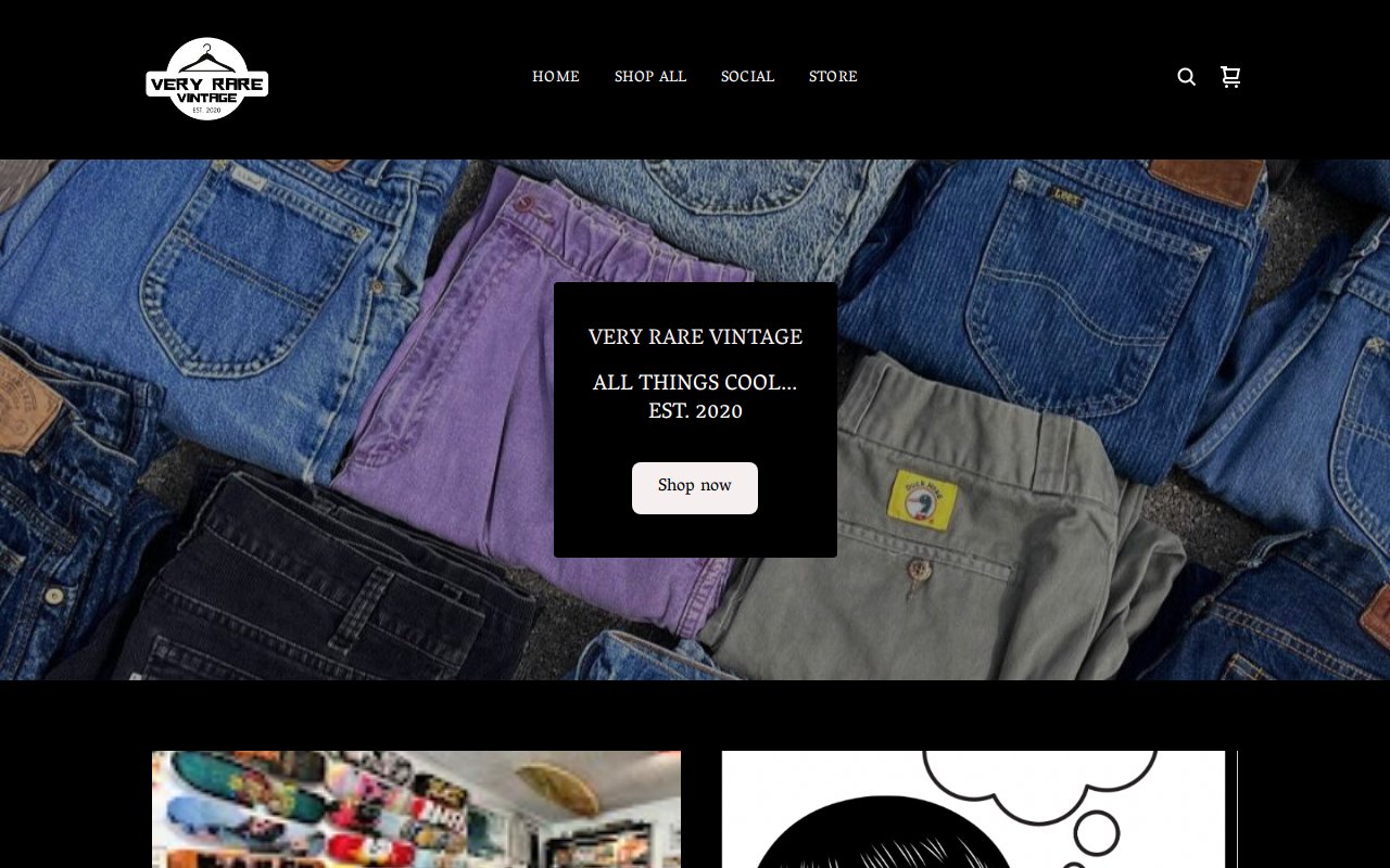 Very Rare Vintage website preview