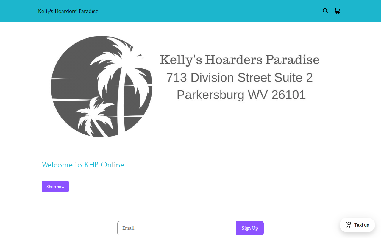 Kelly's Hoarders' Paradise website preview