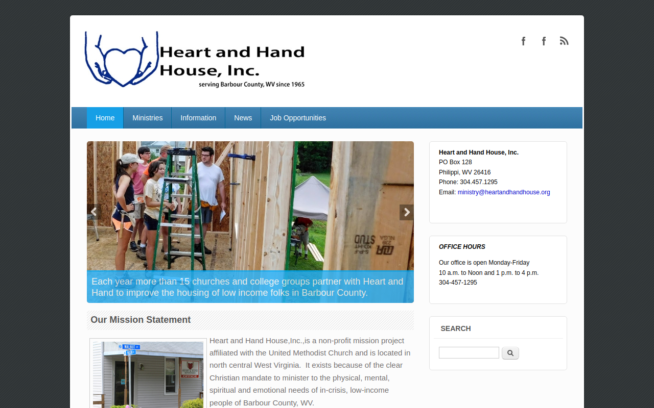 Heart & Hand Thrift Shop website preview